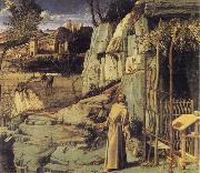 BELLINI, Giovanni St Francis in the Wilderness Germany oil painting artist